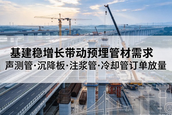 古城基建稳增长带动预埋监测管材需求,声测管、沉降板、注浆管订单持续放量