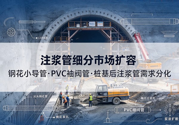 古城注浆管细分市场扩容，隧道钢花小导管、PVC 袖阀管、桩基后注浆管需求分化
